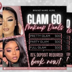 Printable Glam Go Makeup Special Deals Flyer Custom