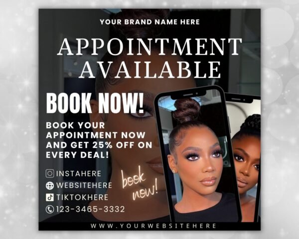 Appointments Available Booking Flyer DIY Appointments Available Template - Image 2
