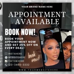 Appointments Available Booking Flyer DIY Appointments Available Template