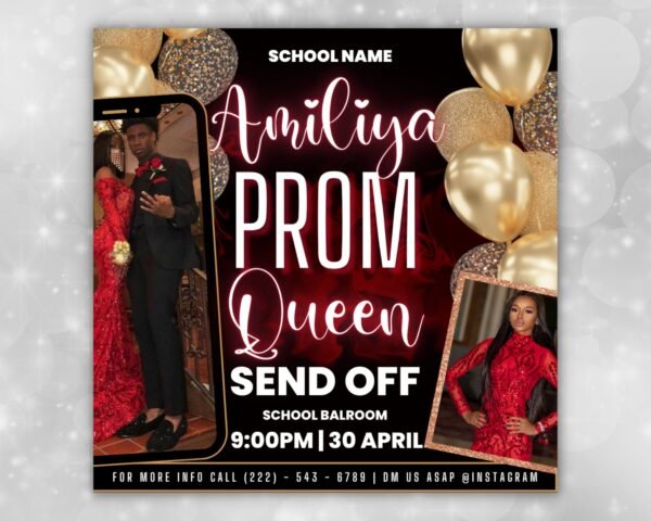 Prom Invitation Flyer Prom Event Flyer Prom Invitation - Image 2