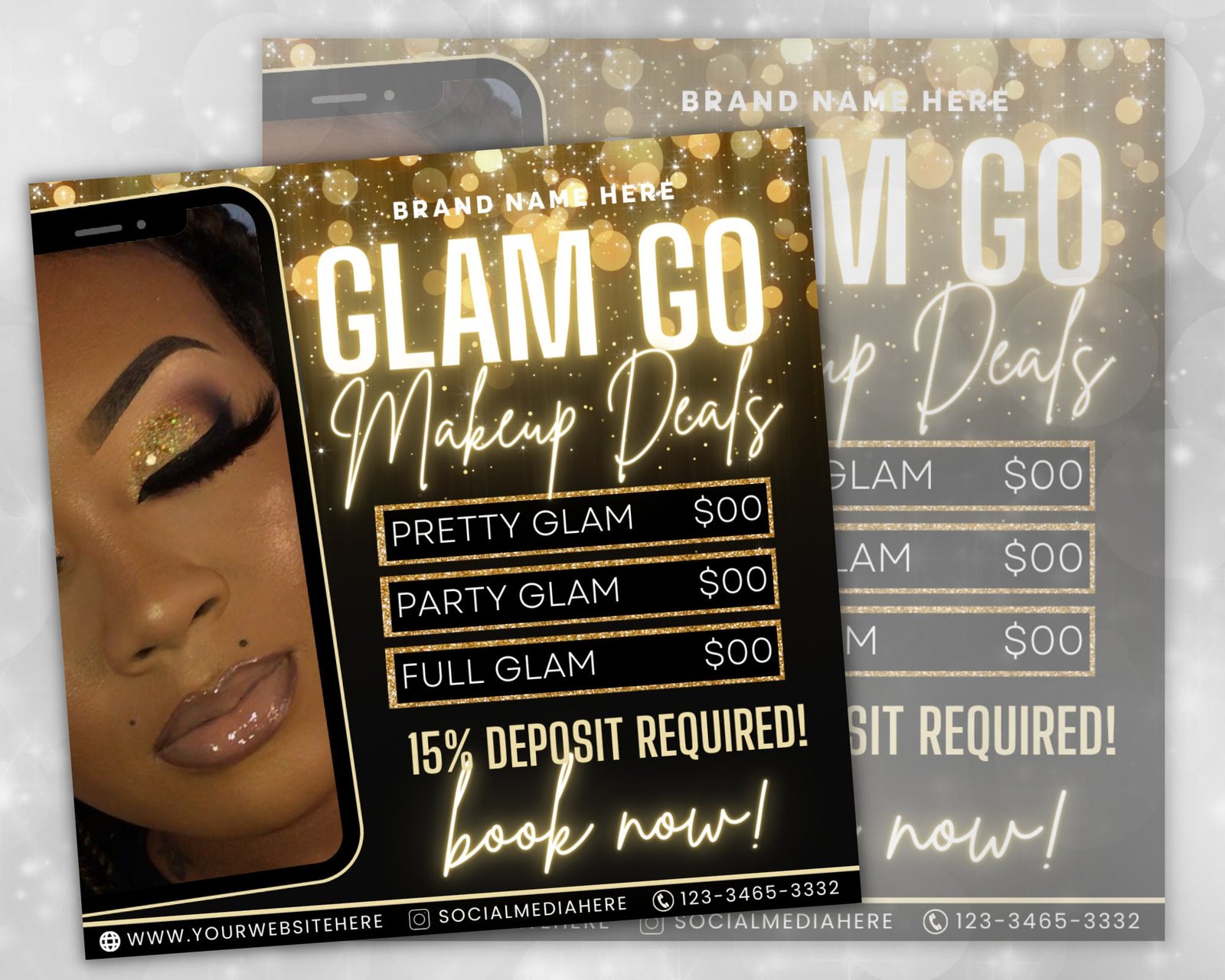 Editable Glam Go Makeup Special Deals Template Custom - Image 2