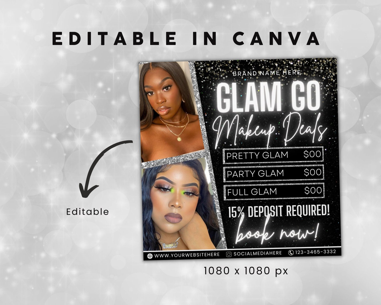 Editable Glam Go Makeup Special Deals Template Custom - Image 4