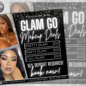Editable Glam Go Makeup Special Deals Template Custom