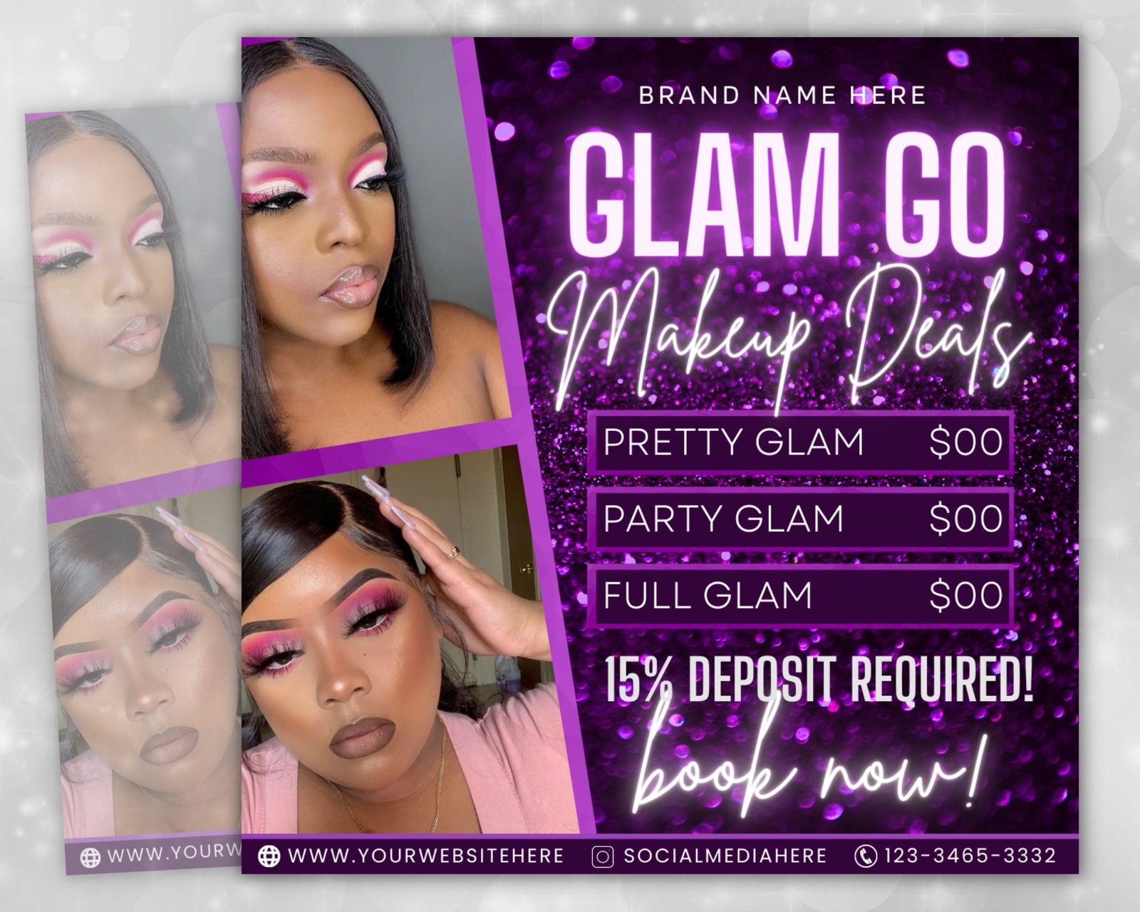 Editable Glam Go Makeup Special Deals Template Custom - Image 2