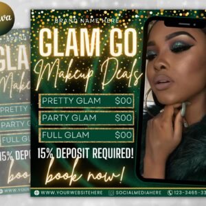 Editable Glam Go Makeup Special Deals Template Custom