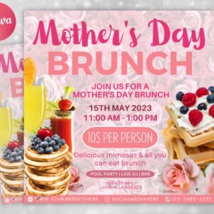 Mother's Day Brunch Mother's day dinner Flyer Mommy