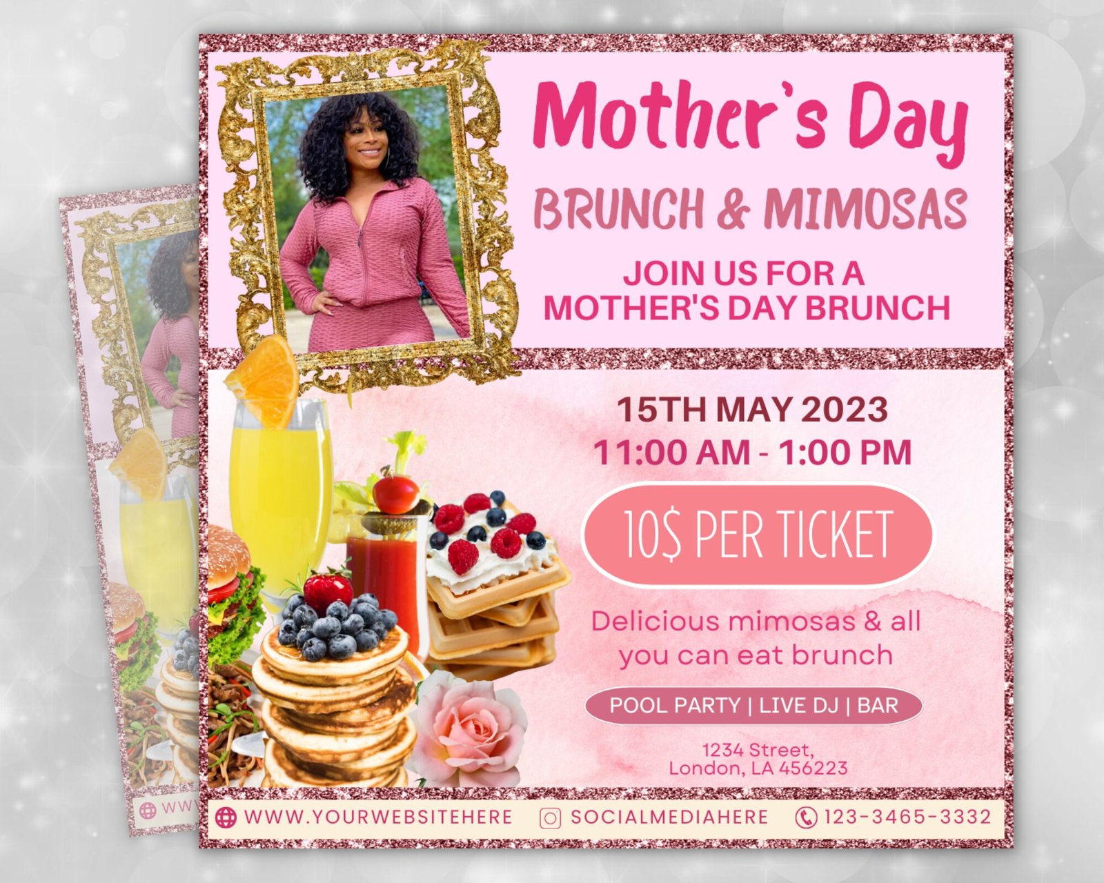 Mother's Day Brunch Mother's day dinner Flyer Mommy - Image 3