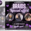 Braids Special Flyer DIY Hair Salon Flyer Hairstylist