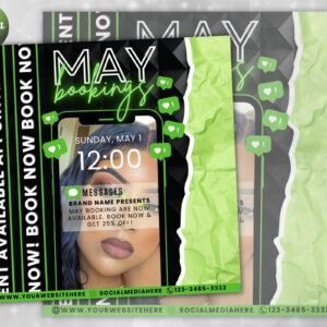 May Bookings Flyer May Bookings Available May Appointment