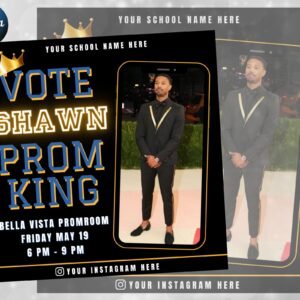 Vote Homecoming King - Class Campaign Flyer -