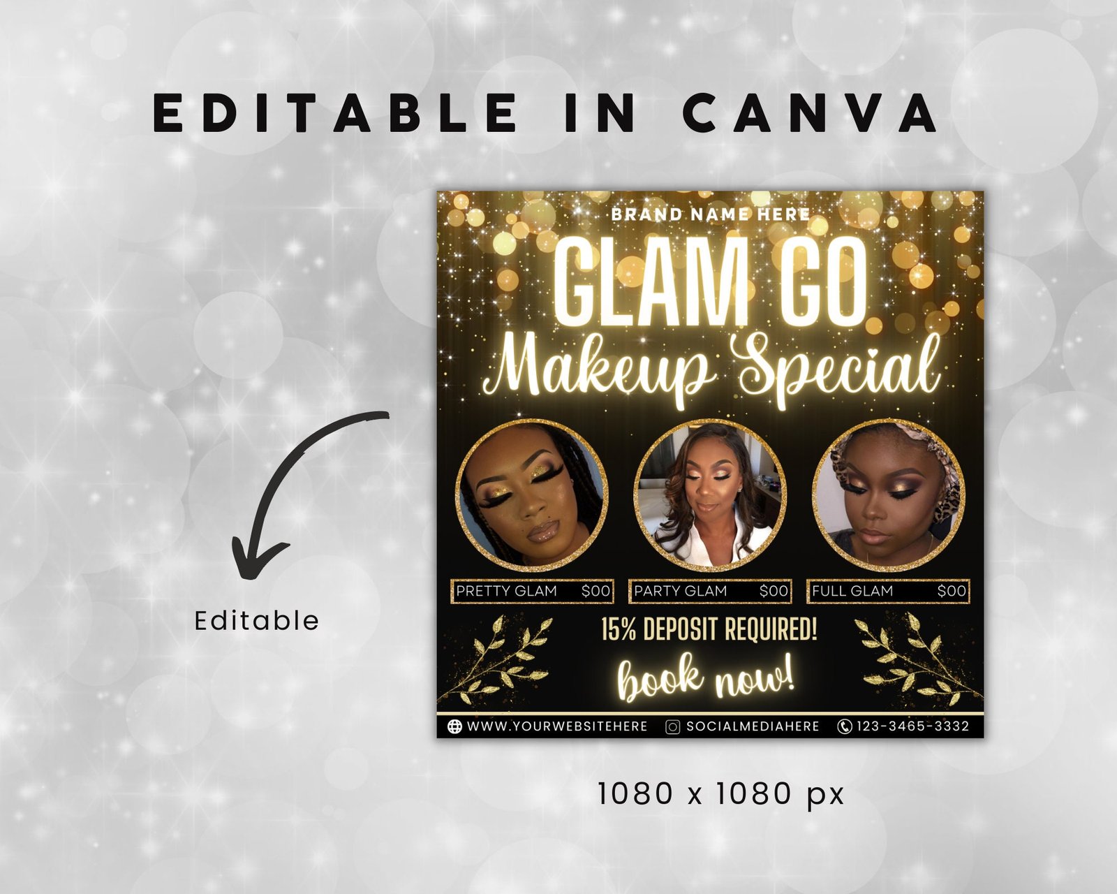 Editable Glam Go Makeup Special Deals Template Custom - Image 4
