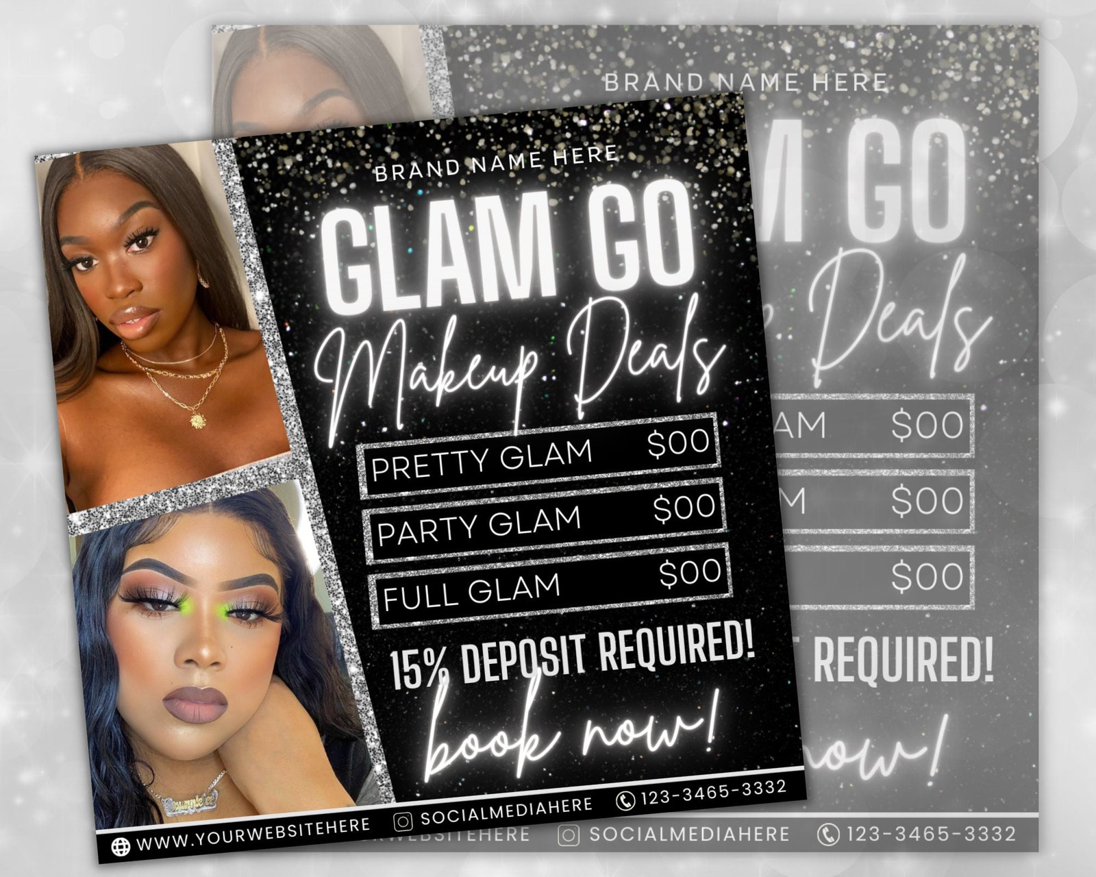 Editable Glam Go Makeup Special Deals Template Custom - Image 2
