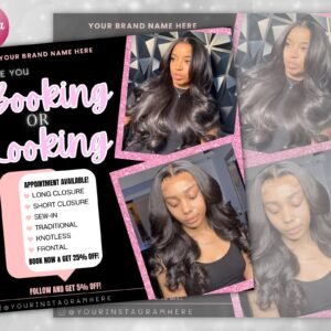 Booking Or Looking Appointment Flyer Booking Flyer Hair