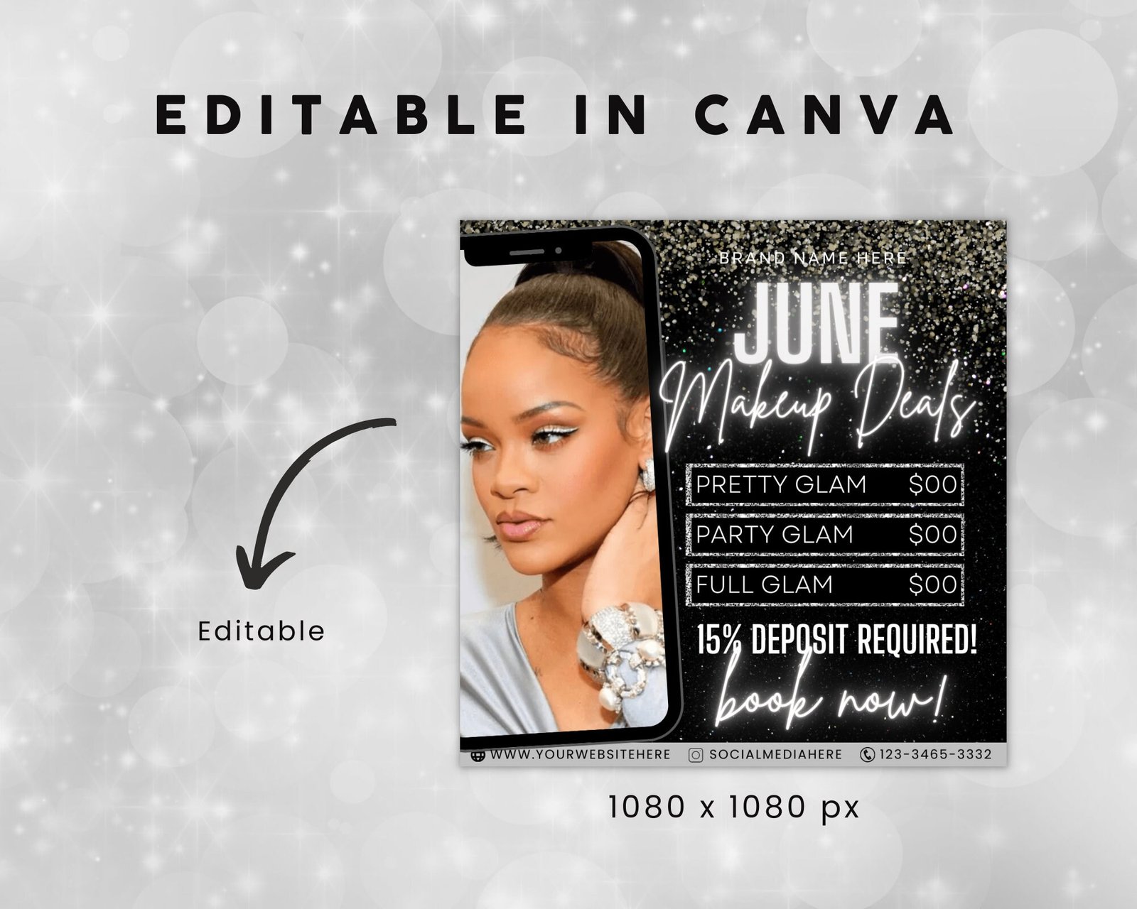 June Booking Flyer June Makeup Flyer MUA Flyer - Image 4