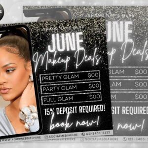 June Booking Flyer June Makeup Flyer MUA Flyer