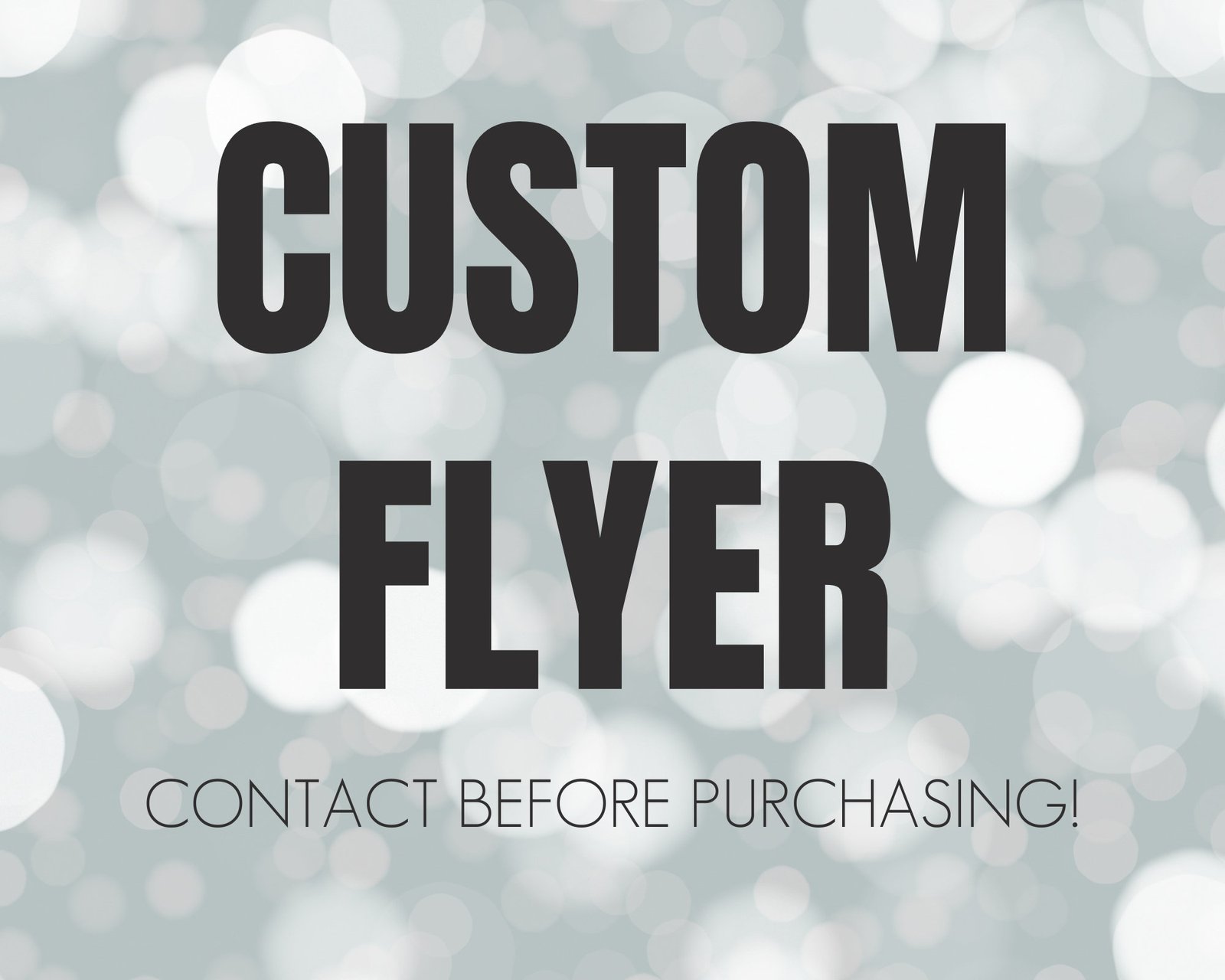 Custom Design Template Custom Flyer Custom Order