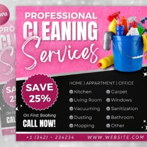 Cleaning Service Flyer Airbnb Flyer DIY Flyer Template