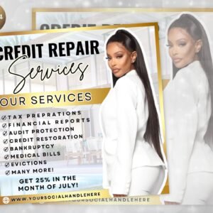 Credit Repair Flyer Canva Credit Repair Flyer Template