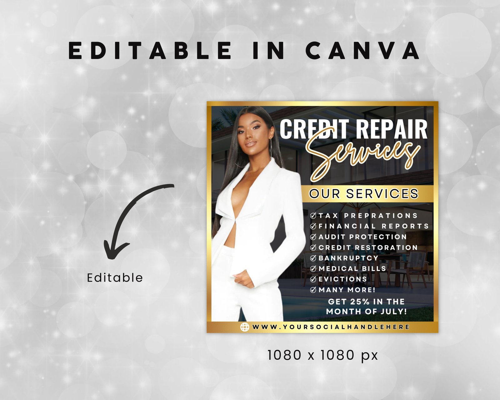 Credit Repair Flyer DIY Flyer Template Design Editable - Image 3