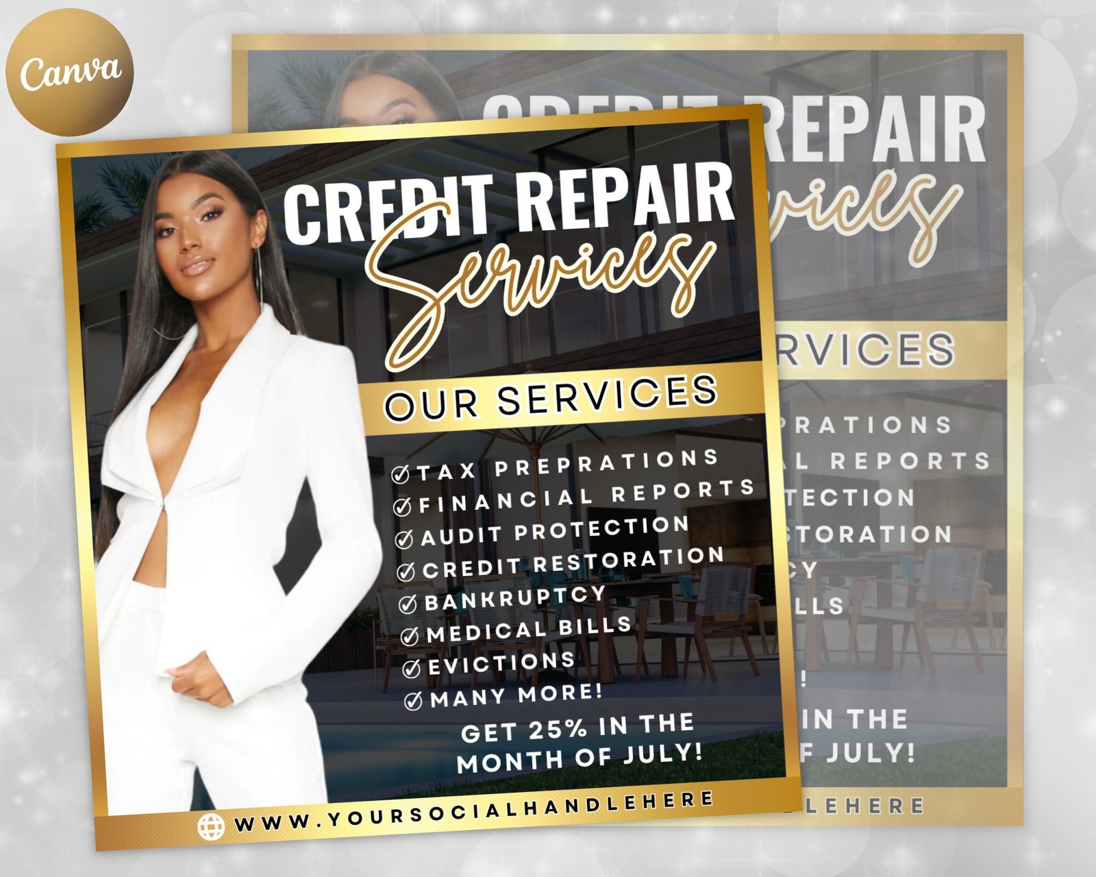 Credit Repair Flyer DIY Flyer Template Design Editable