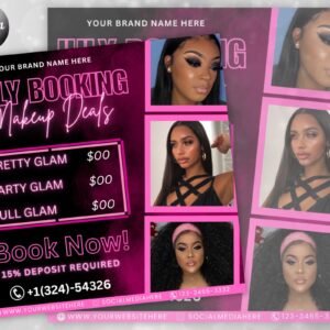 July Booking Flyer Makeup Special Flyer DIY Summer