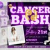 Cancer Birthday Flyer Birthday Template Birthday Girl Party