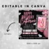 Birthday Bash Flyer Birthday Flyer Girl DIY Flyer - Image 3