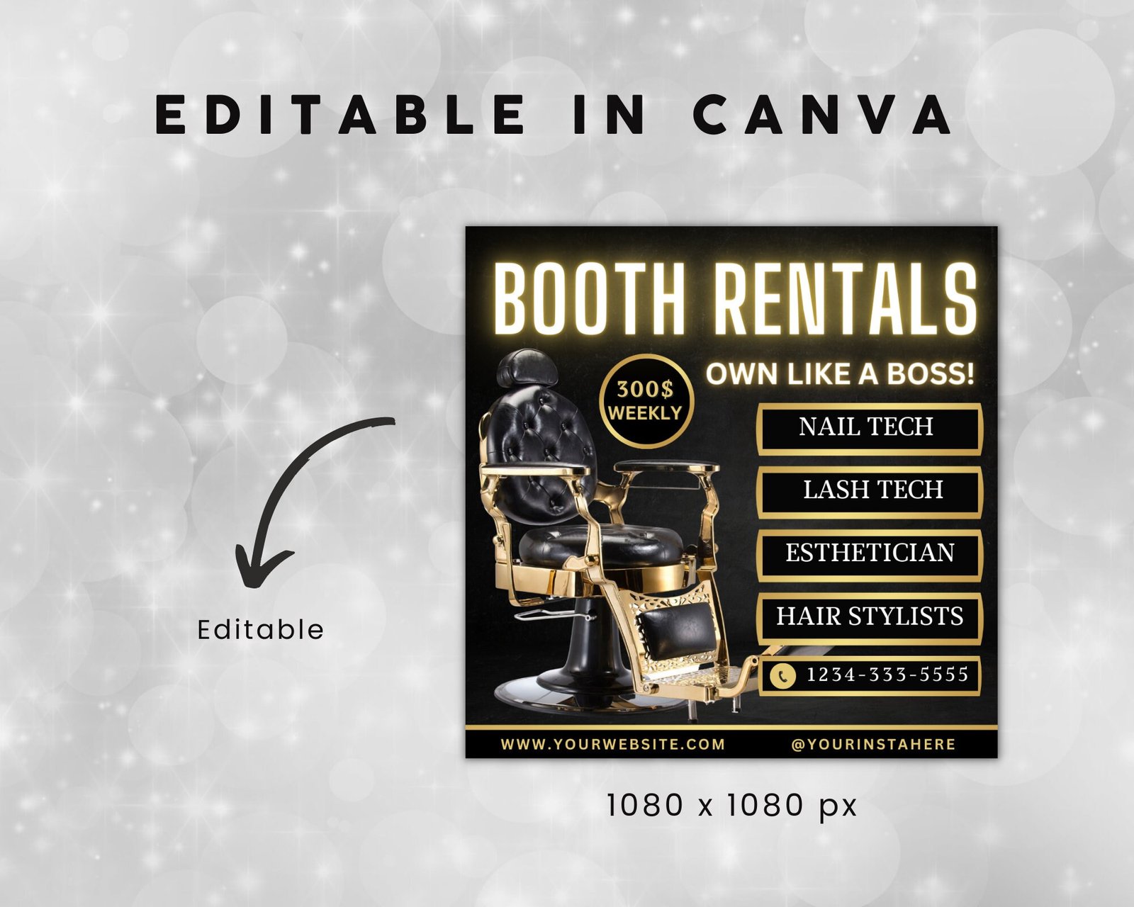 Esthetician Flyer Booth Rental Flyer Beautician Flyer Booth - Image 3