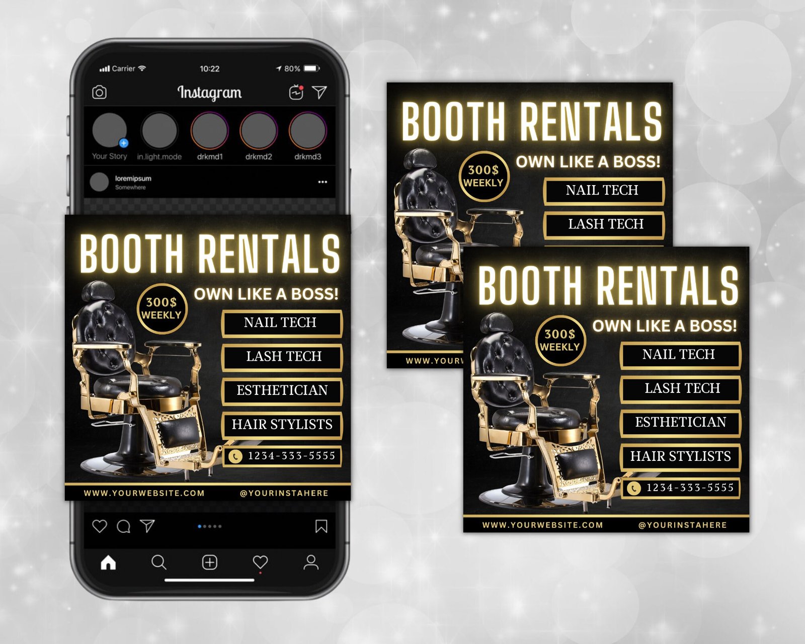 Esthetician Flyer Booth Rental Flyer Beautician Flyer Booth - Image 2