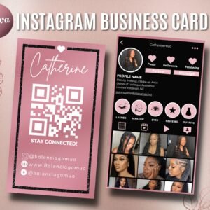 Instagram Business Card 2023 DIY Canva Business Card