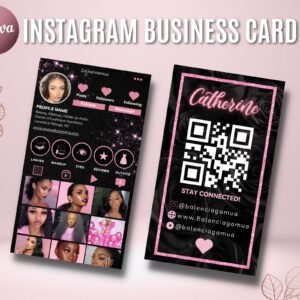 Instagram Business Card 2023 DIY Canva Business Card
