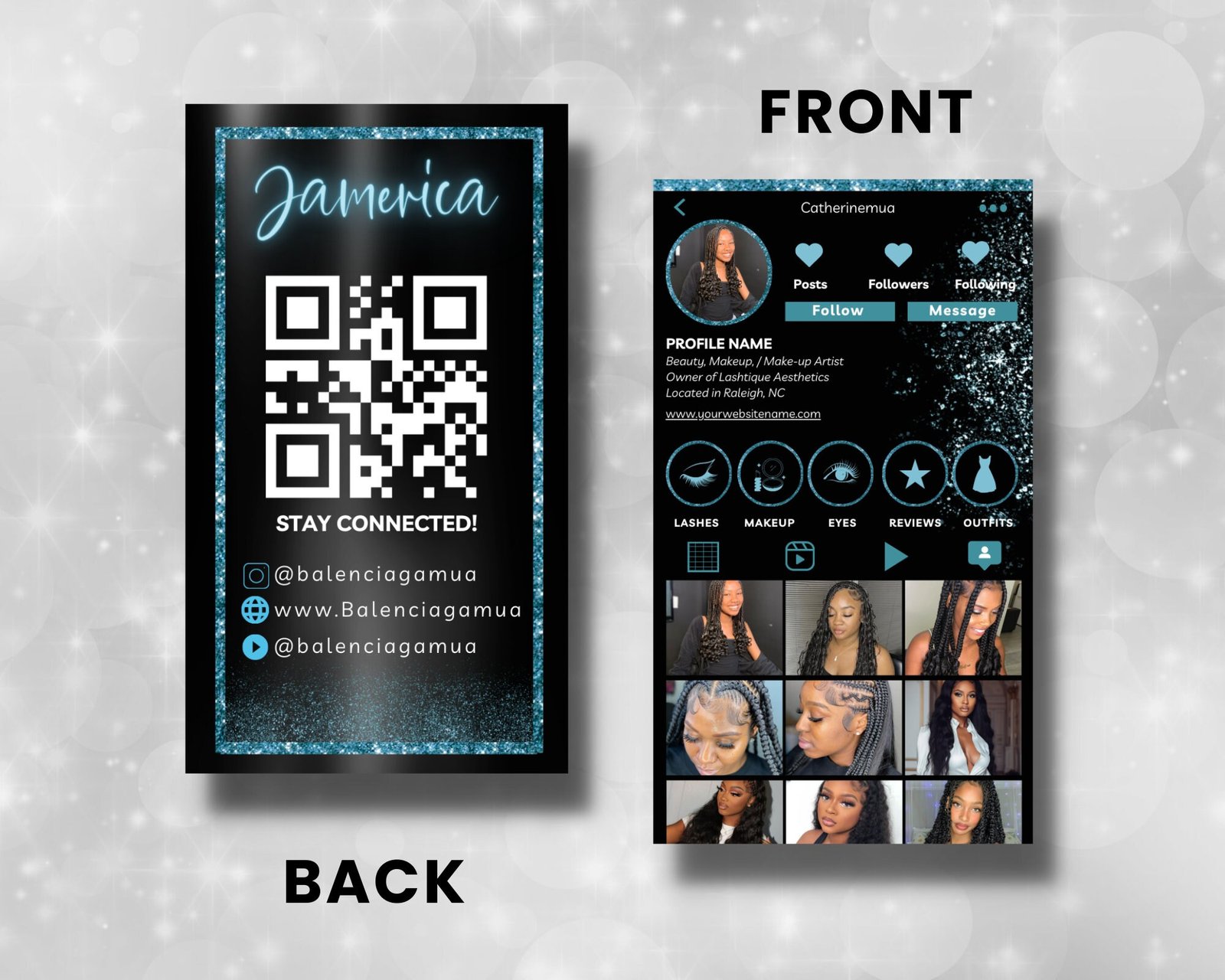 Instagram Business Card 2023 DIY Canva Business Card - Image 2