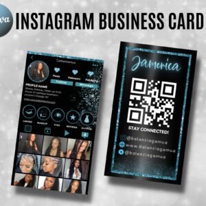 Instagram Business Card 2023 DIY Canva Business Card