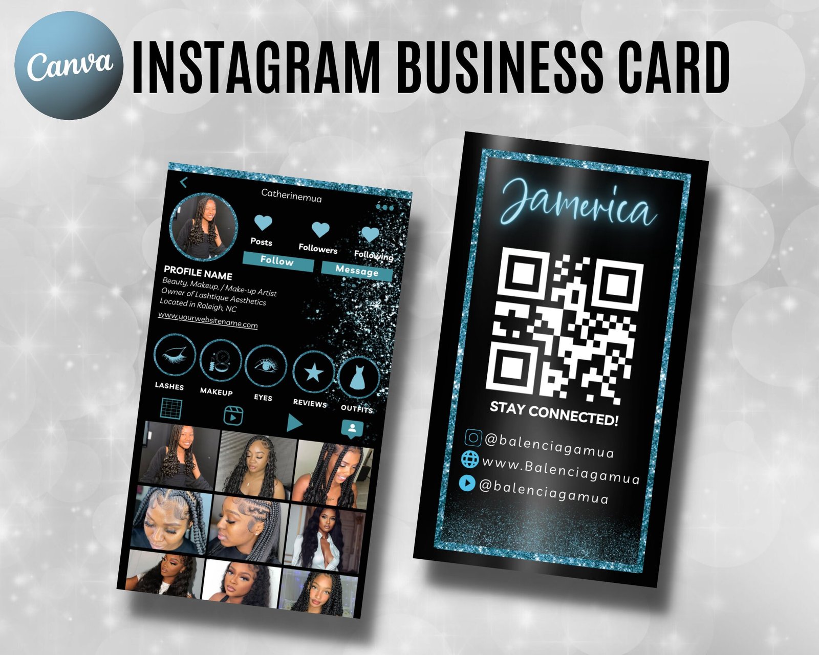 Instagram Business Card 2023 DIY Canva Business Card