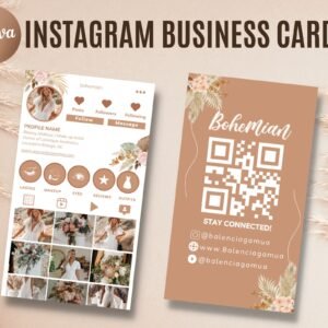 Instagram Business Card 2023 DIY Canva Business Card