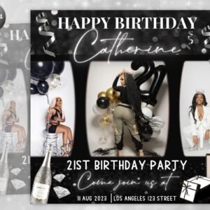 Editable Birthday Flyer Birthday Girl Invitation Birthday Flyer