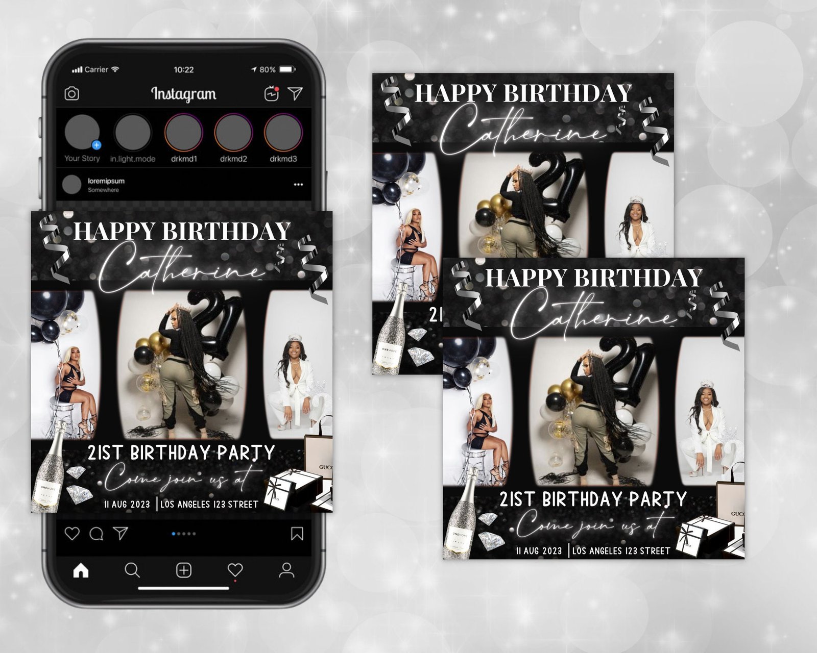 Editable Birthday Flyer Birthday Girl Invitation Birthday Flyer - Image 2