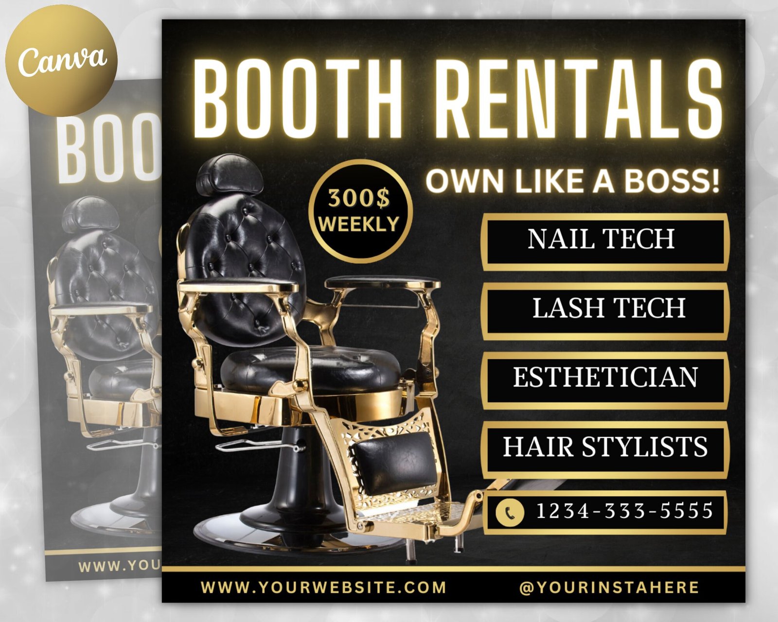 Esthetician Flyer Booth Rental Flyer Beautician Flyer Booth