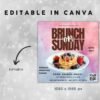 Brunch Flyer DIY Brunch Invitation Birthday Brunch Flyer - Image 3
