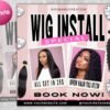 Wig Install Specials Flyer DIY Hair Salon Appointment