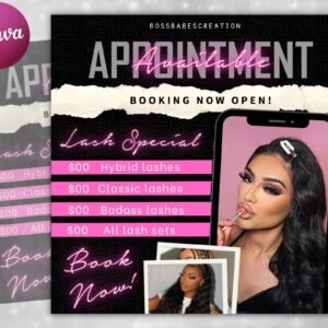 Appointment Available Flyer Lash Special Flyer Booking Flyer