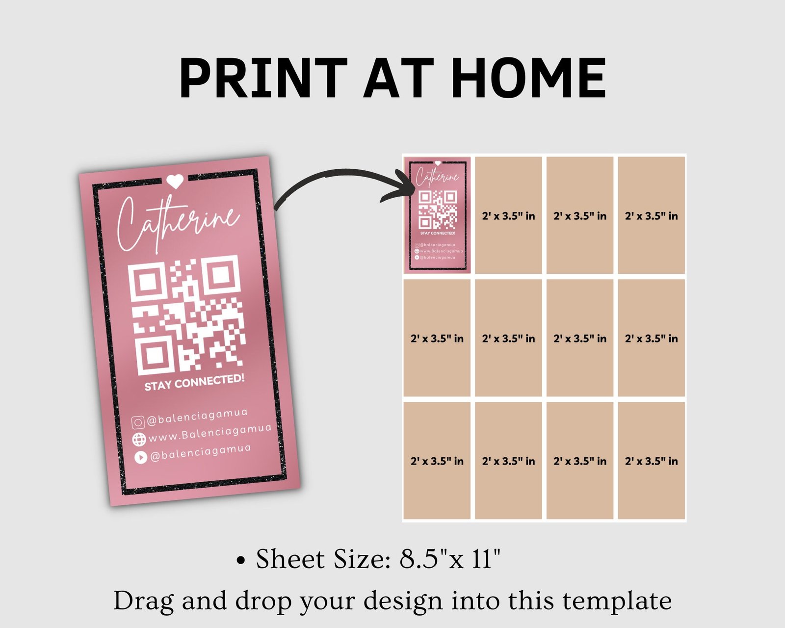 Instagram Business Card 2023 DIY Canva Business Card - Image 5