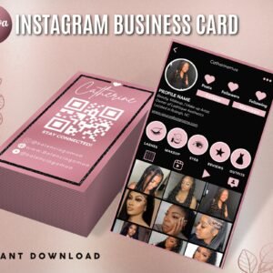 Instagram Business Card 2023 DIY Canva Business Card