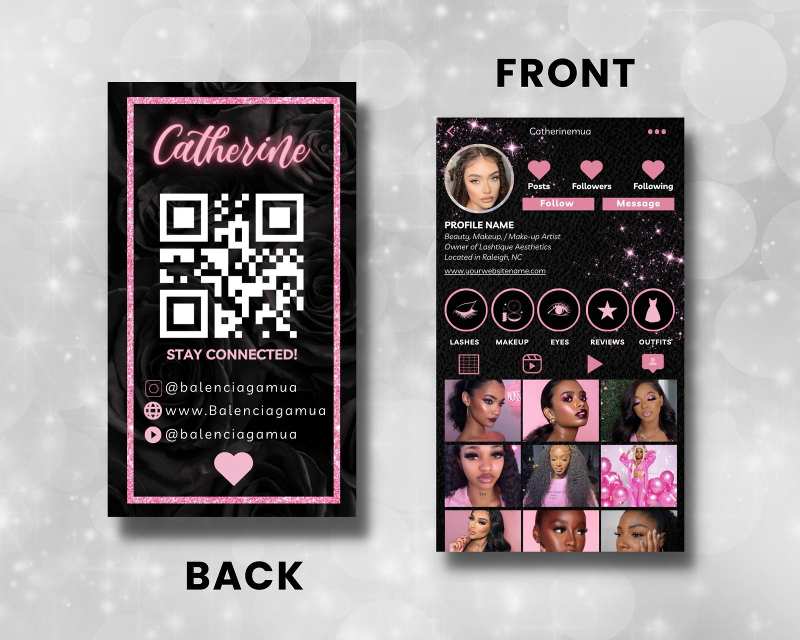 Instagram Business Card 2023 DIY Canva Business Card - Image 2