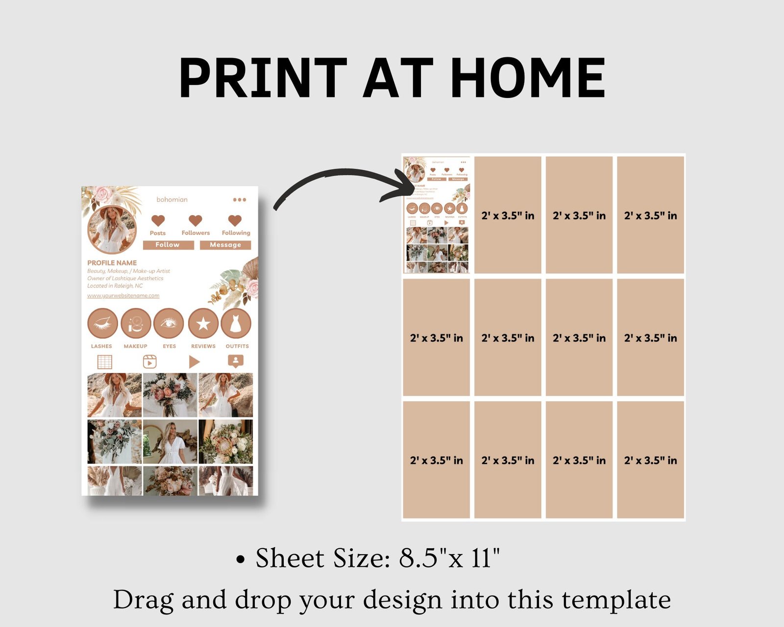 Instagram Business Card 2023 DIY Canva Business Card - Image 4