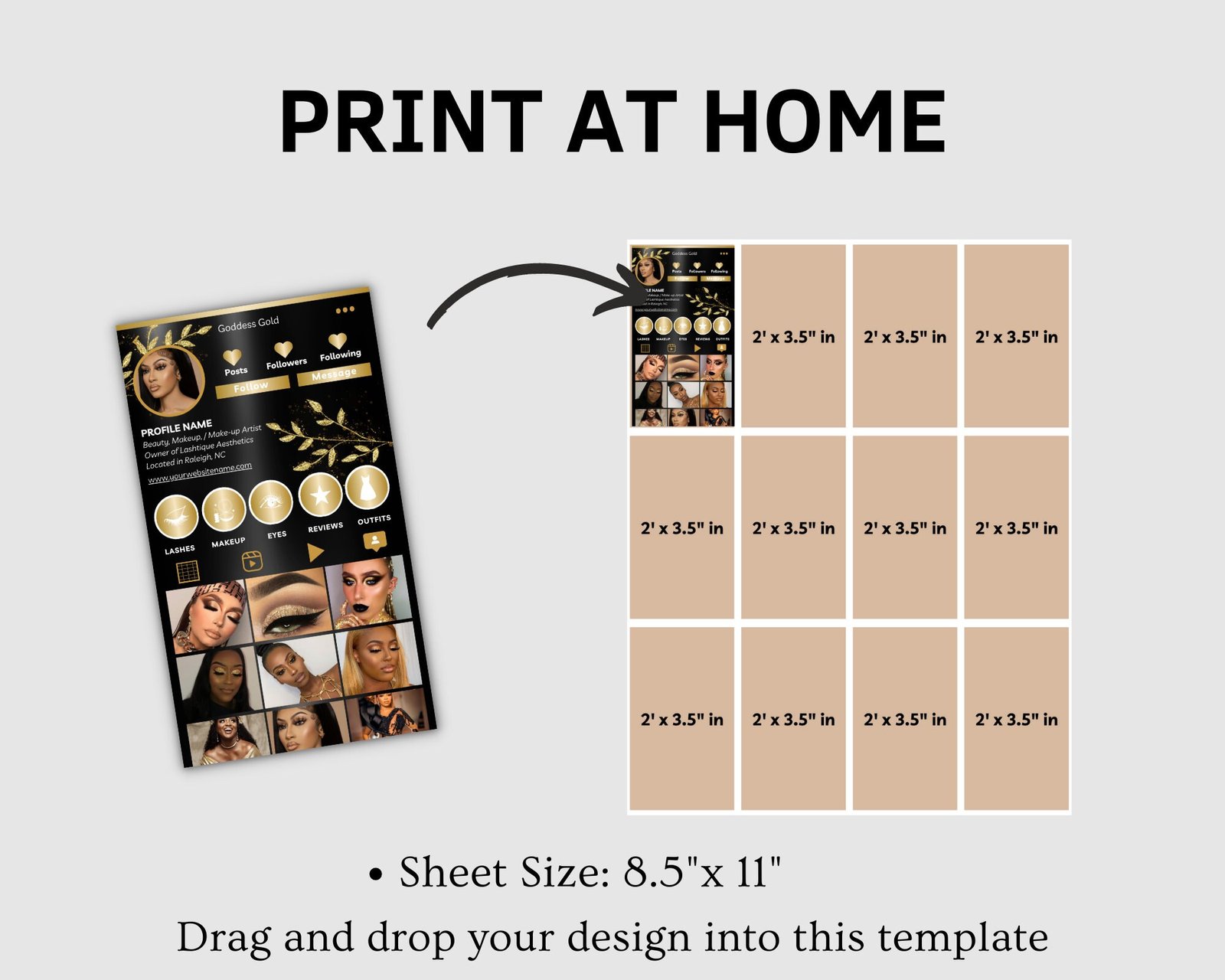 Instagram Business Card 2023 DIY Canva Business Card - Image 4