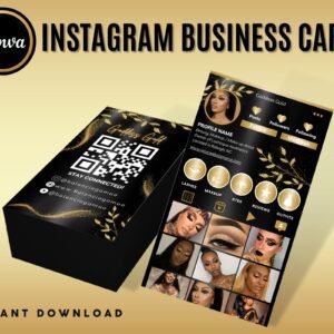 Instagram Business Card 2023 DIY Canva Business Card