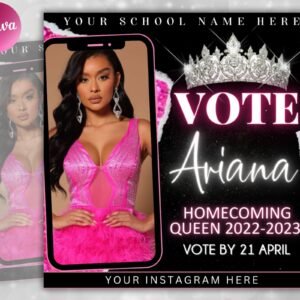 Vote Homecoming Queen Flyer Homecoming Flyer Campaign Flyer