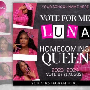 Vote Homecoming Queen Flyer Homecoming Flyer Campaign Flyer