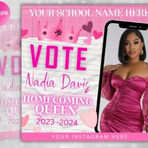 Vote Homecoming Queen Flyer Homecoming Flyer Campaign Flyer